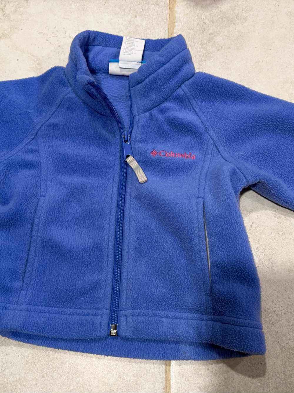 Columbia Royal Blue Kids Zip Fleece Jacket